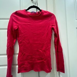 Women's Pink Cashmere Long Sleeve Top & Sweater